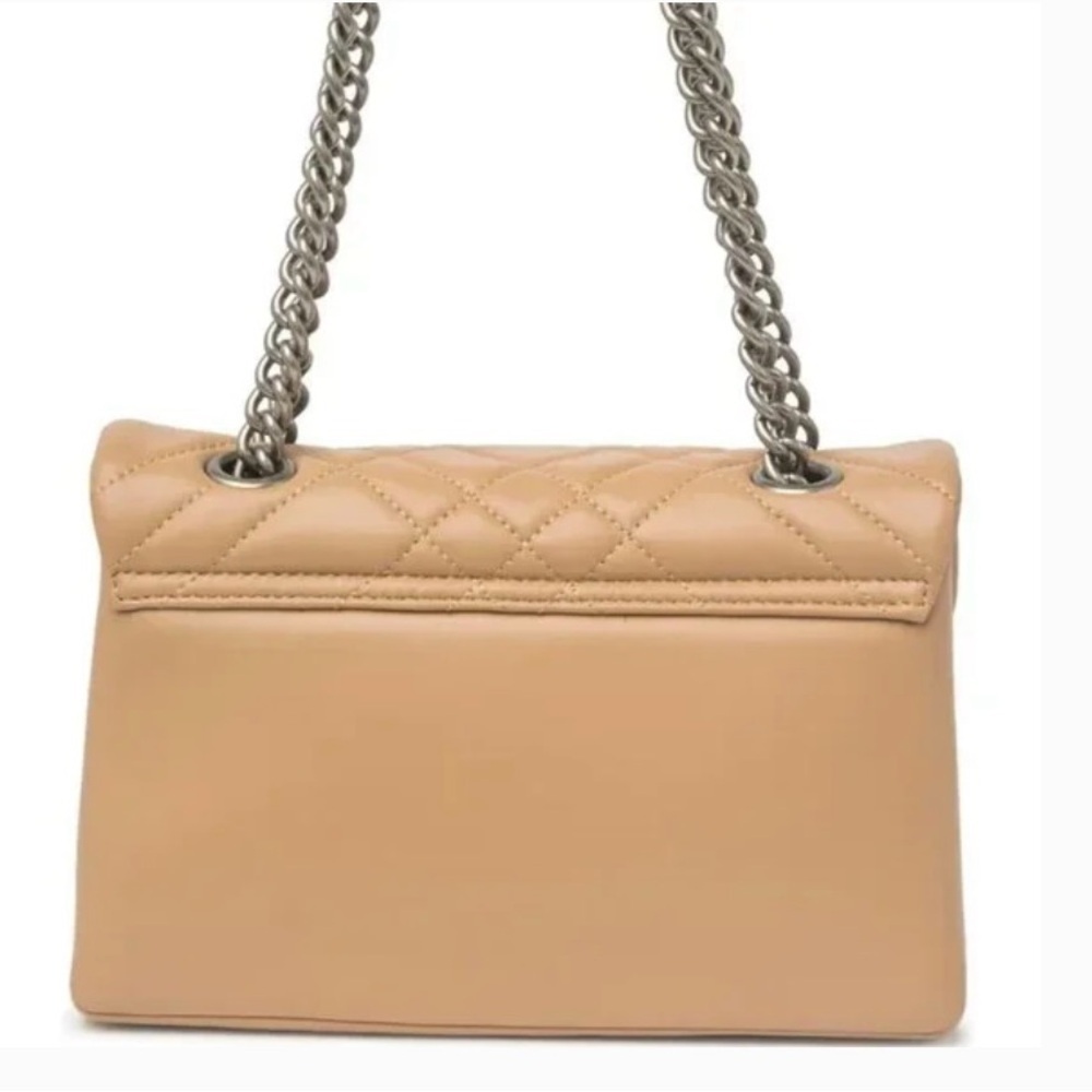 Tan Quilted Chain Shoulder Bag - Picture 2 of 4